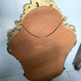 Mirror rockery gilded wood with gold leaf, 82x53 cm