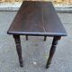 Solid wood table with turned legs, 19th century, 77x42cm