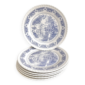 6 Digoin Sarreguemines dessert plates “Willow” model