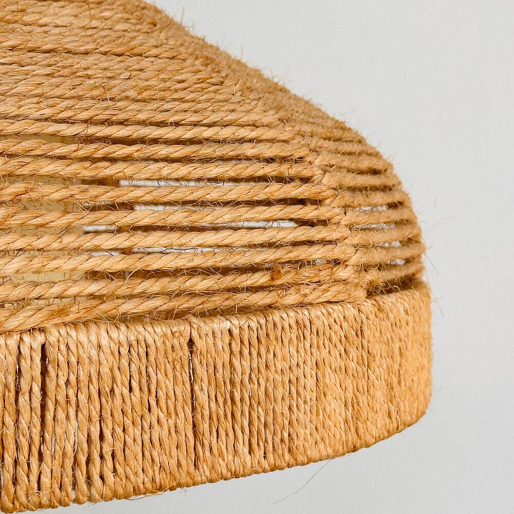 Large rope & jute pendant light, 1970s