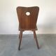 Suite of 6 savoyard solid wood chairs, circa 1950
