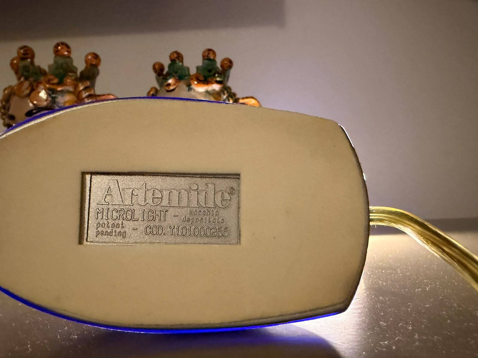 Share artemide microlight blue table lamp 5v/230v with cable, inter