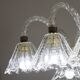 Museal 8 Light Art Decò Barovier e Toso Chandelier, Murano "Bubble" Glass,