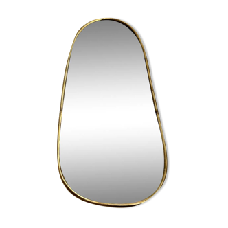 Mirror organic egg golden brass 60x40cm
