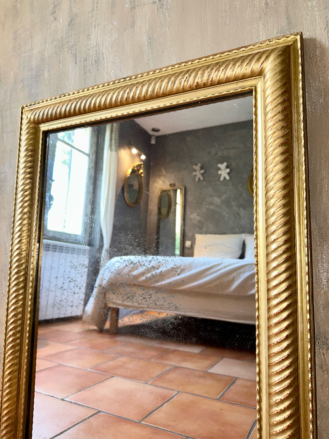 Miroir ancien doré début XIXème