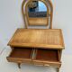 Bamboo and rattan dressing table, with mirror 50s-60s