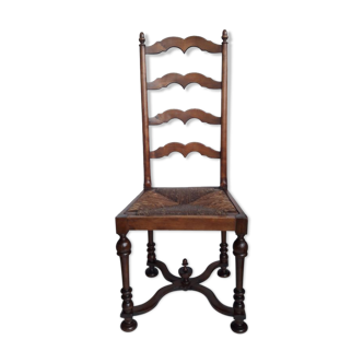 Chaise de nourrice paillée de style Louis XIV XIX°