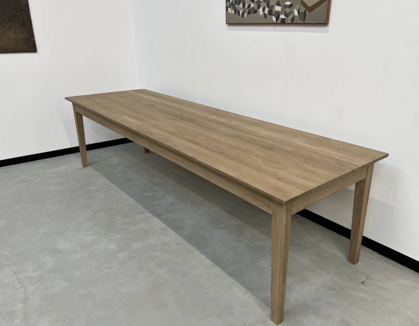 Farm table with tapered legs (300 cm x 90 cm)