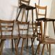 Set of 6 solid beech chairs by Adolf Schneck