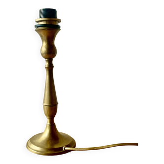 Old golden brass lamp base