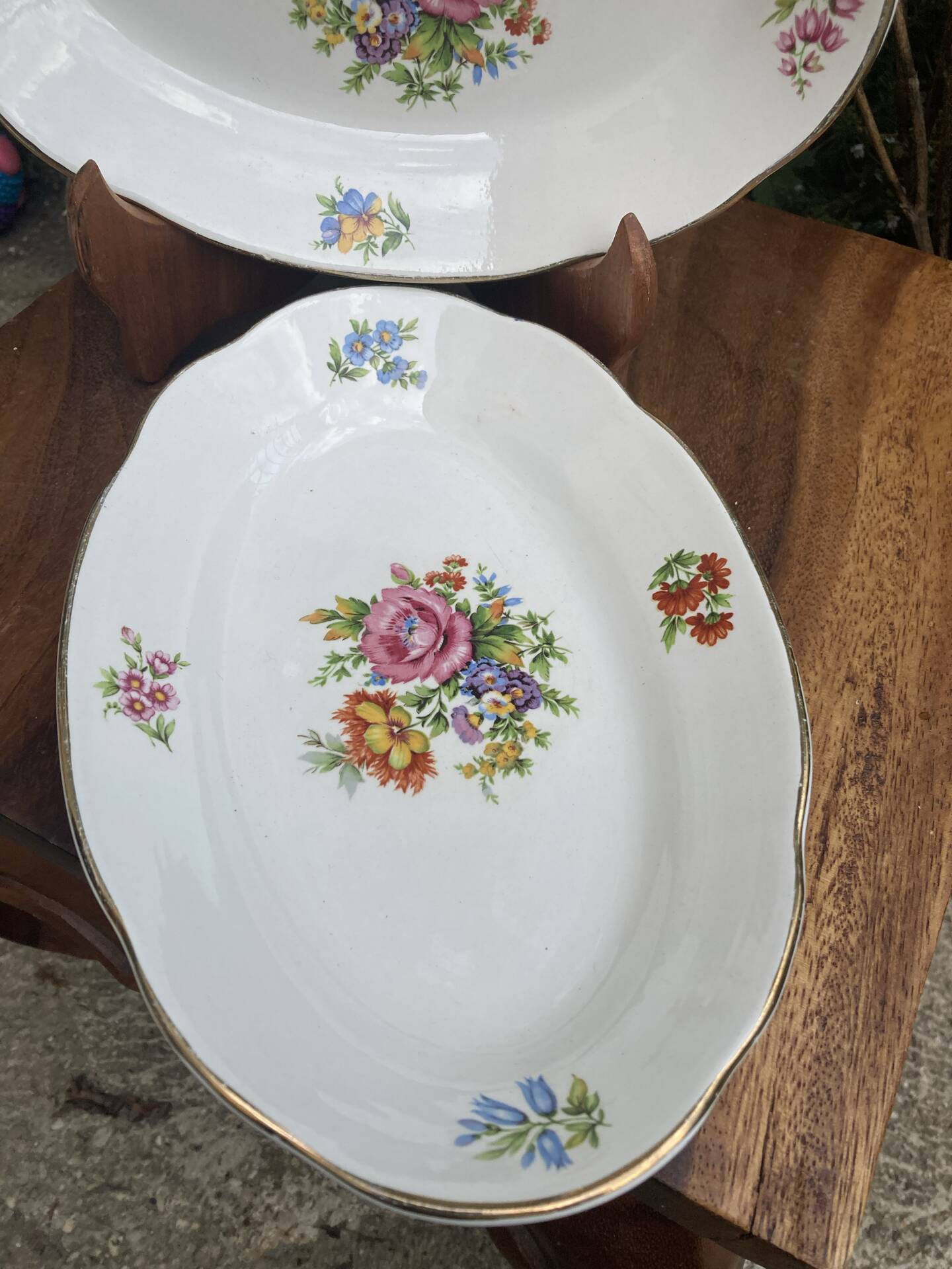 Plats de service ovales Digoin Sarreguemines charme d’antan