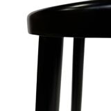 Set of four vintage bar stool - webbing and wood, 1980s Italian design