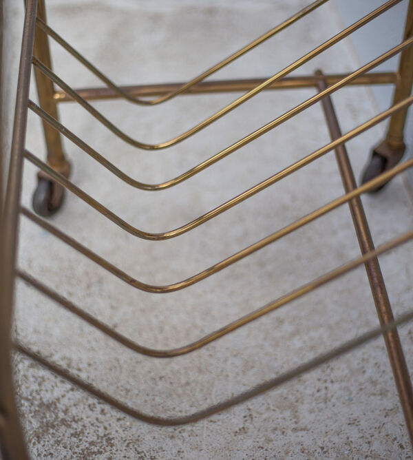 Desserte vintage, desserte à roulettes