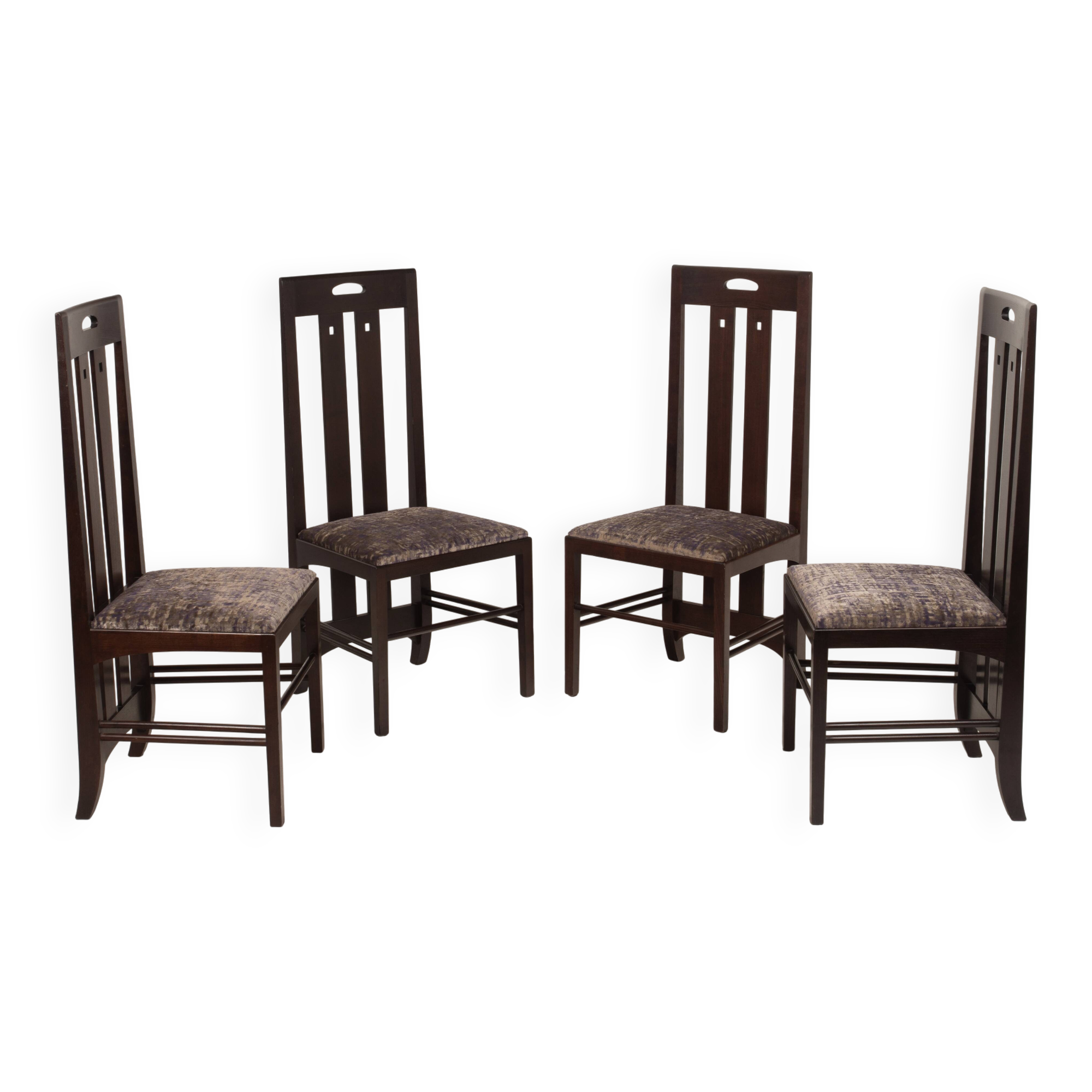 Chaises Ingram Low en bois de frêne au style de Glasgow de Charles Rennie Mackintosh pour Cass