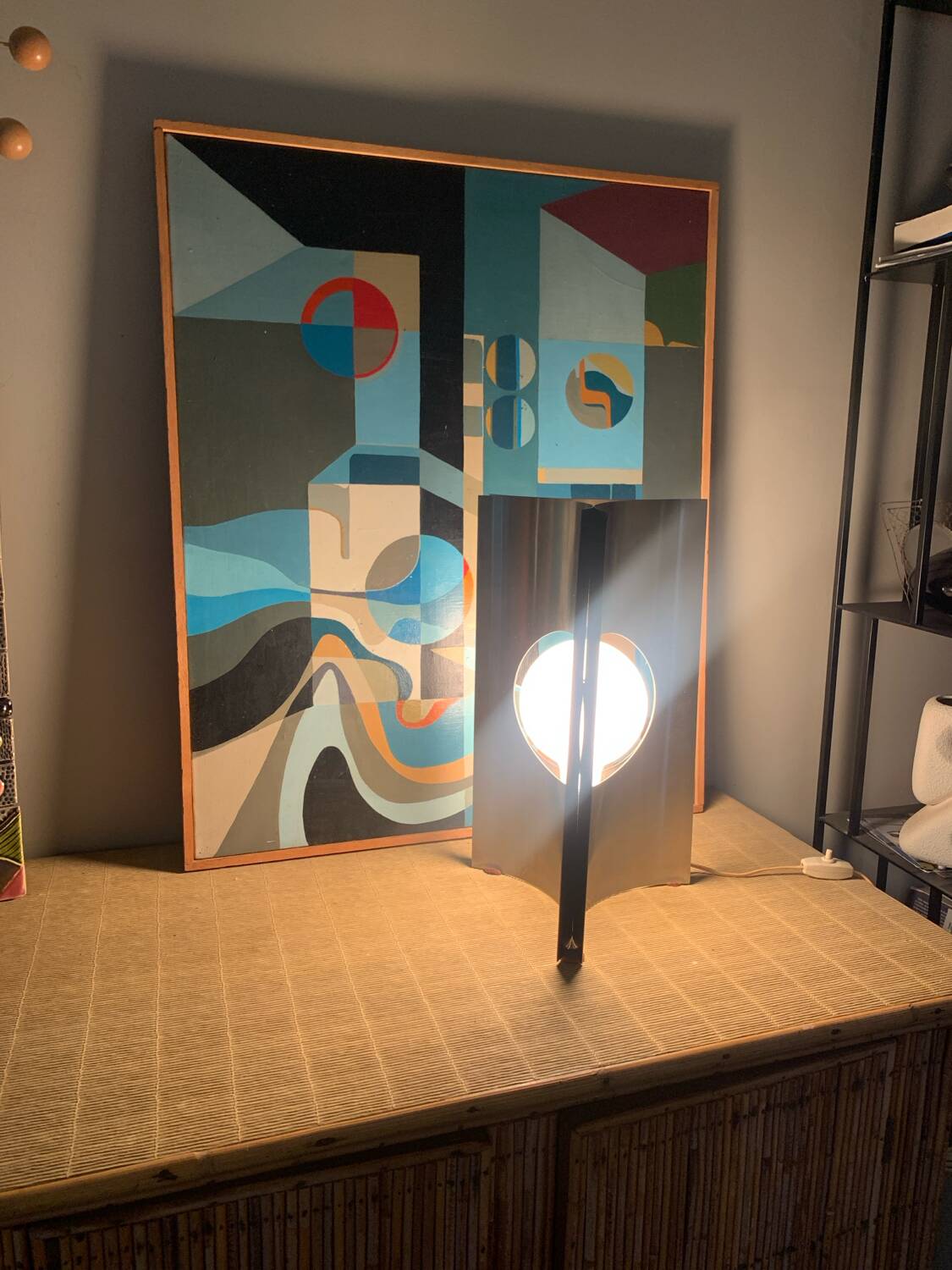 60s stainless steel lamp