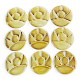 Set of 9 Gien compartment plates