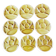 Lot de 9 assiettes à compartiments Gien