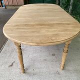 Louis Philippe 20th century extendable round dining table with shutters, renovated 230cm