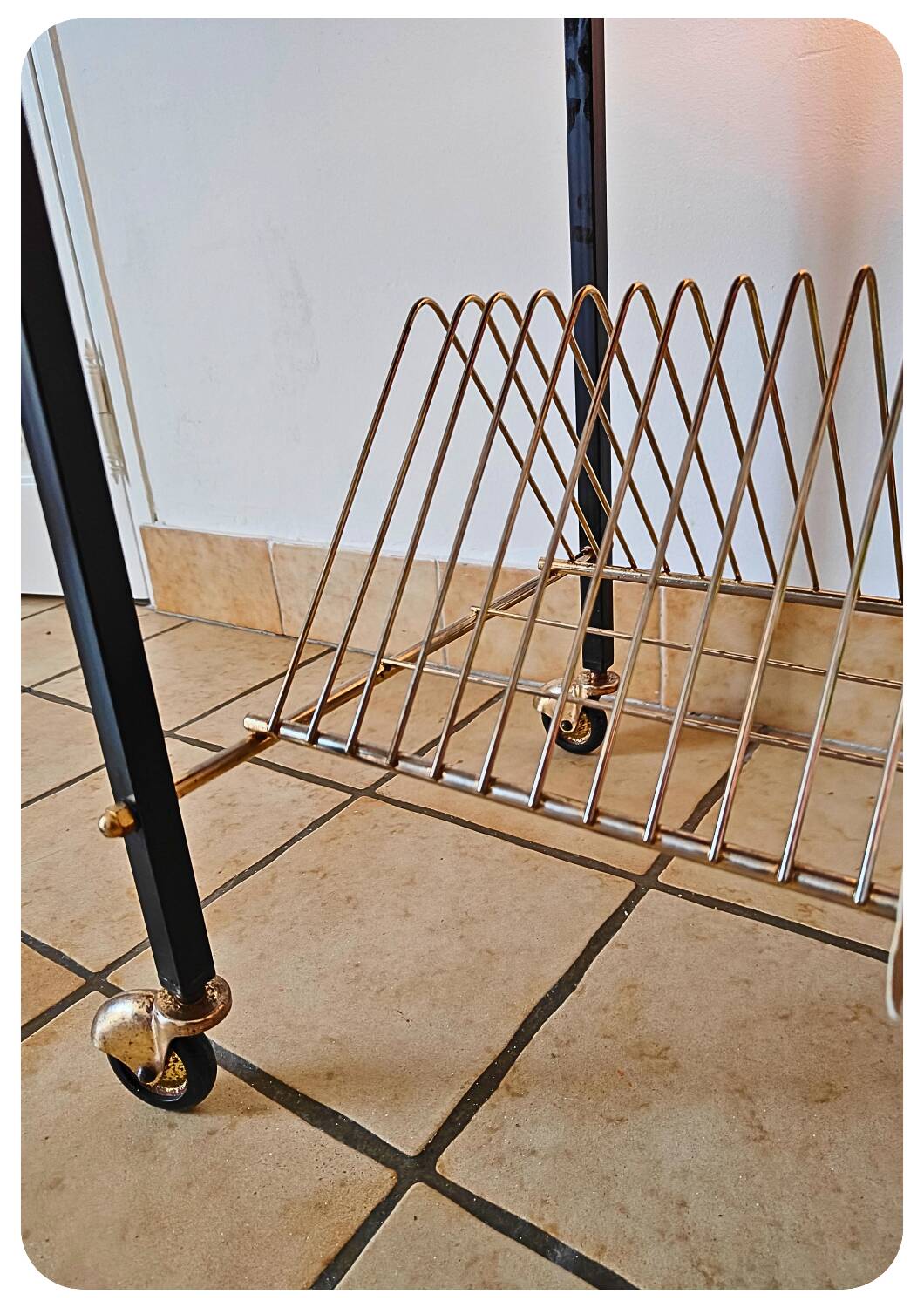 Mid-Century Vinyl Cart