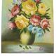 Flowers in Vase Still Life Painting Amateur Signed 27cm