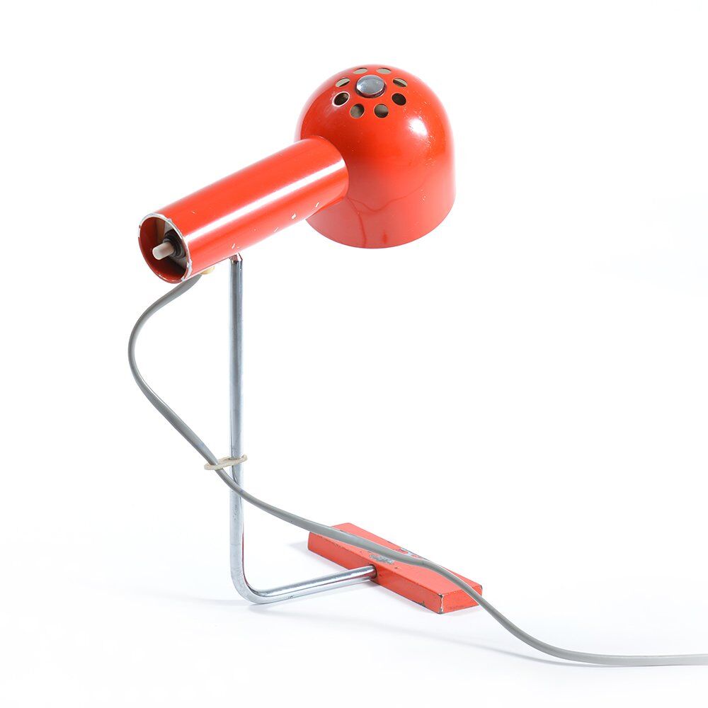 Napako Red Table Lamp by Josef Hurka, Czechoslovakia 1960s