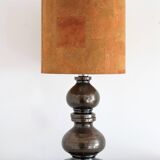 Italian Ceramic Table Lamp by Aldo Londi with Cork Lampshade, 1960