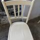 Set de 6 chaises bistrot vintages blanches