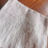 11 damask linen napkins monogrammed LL