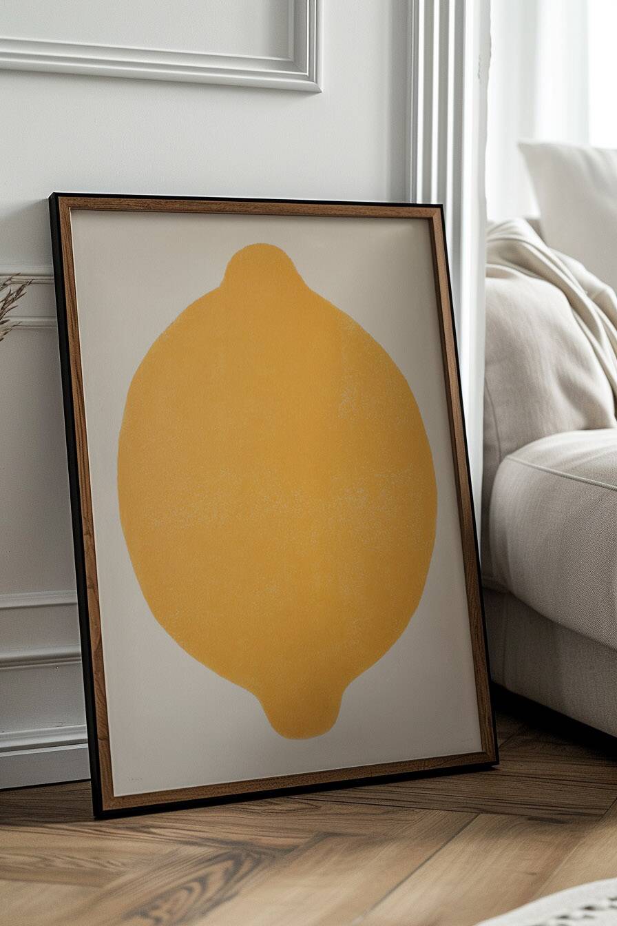 Tableau Limonade - peinture sur papier signée Eawy