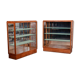Art Deco Display Cabinets in Maple, Glass, and Mirror, Czech, 1930s, Set of 2