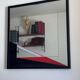 Eugenio Carmi Art Mirror, Memphis Style, Italian Collectible Design 70's