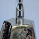 Modern hammered chrome metal suspension