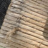 Small vintage wooden and straw children's chair