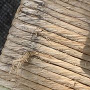 Small vintage wooden and straw children's chair
