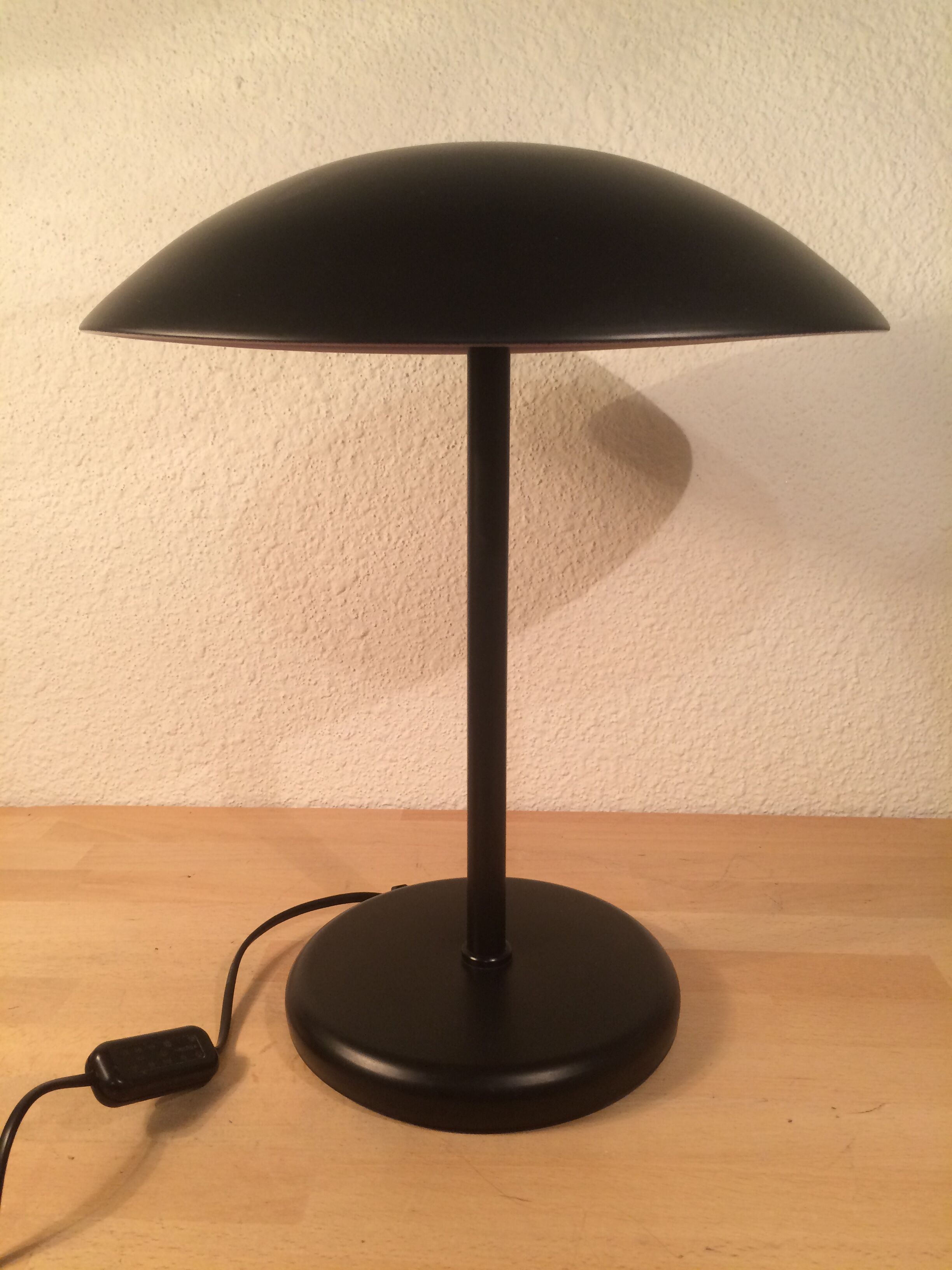 Black mushroom lamp, 70s, metal