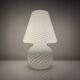 Murano mushroom lamp Italy vintage spiral decor glossy white