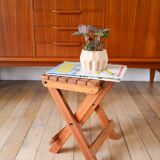 Small folding wooden stool, 1970