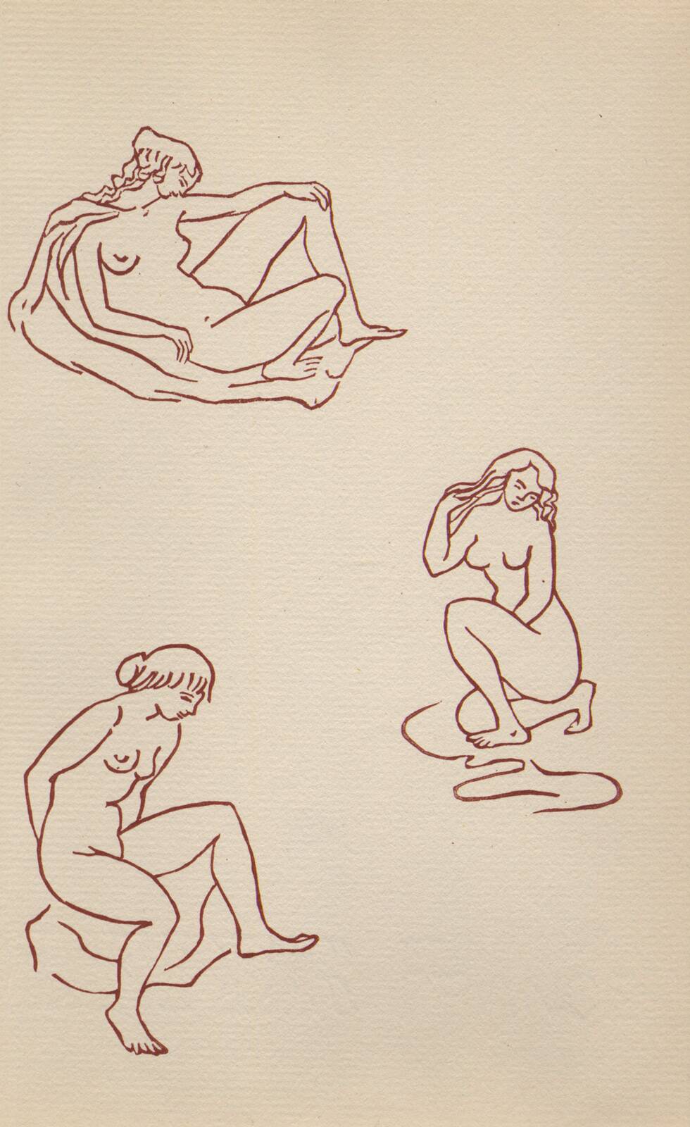 Gravure sur bois ancienne originale d'Aristide Maillol