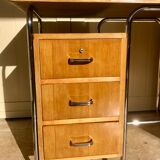 Bauhaus desk in oak and chrome, 1930s