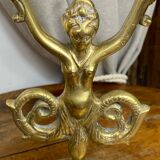 Mermaid-shaped chandelier in bronze