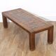 Roland Zobel wood and ceramic brutalist coffee table, 1960s