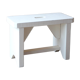 bench rests white wooden feet, 50s