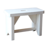 Banc repose pieds blanc en bois années 50