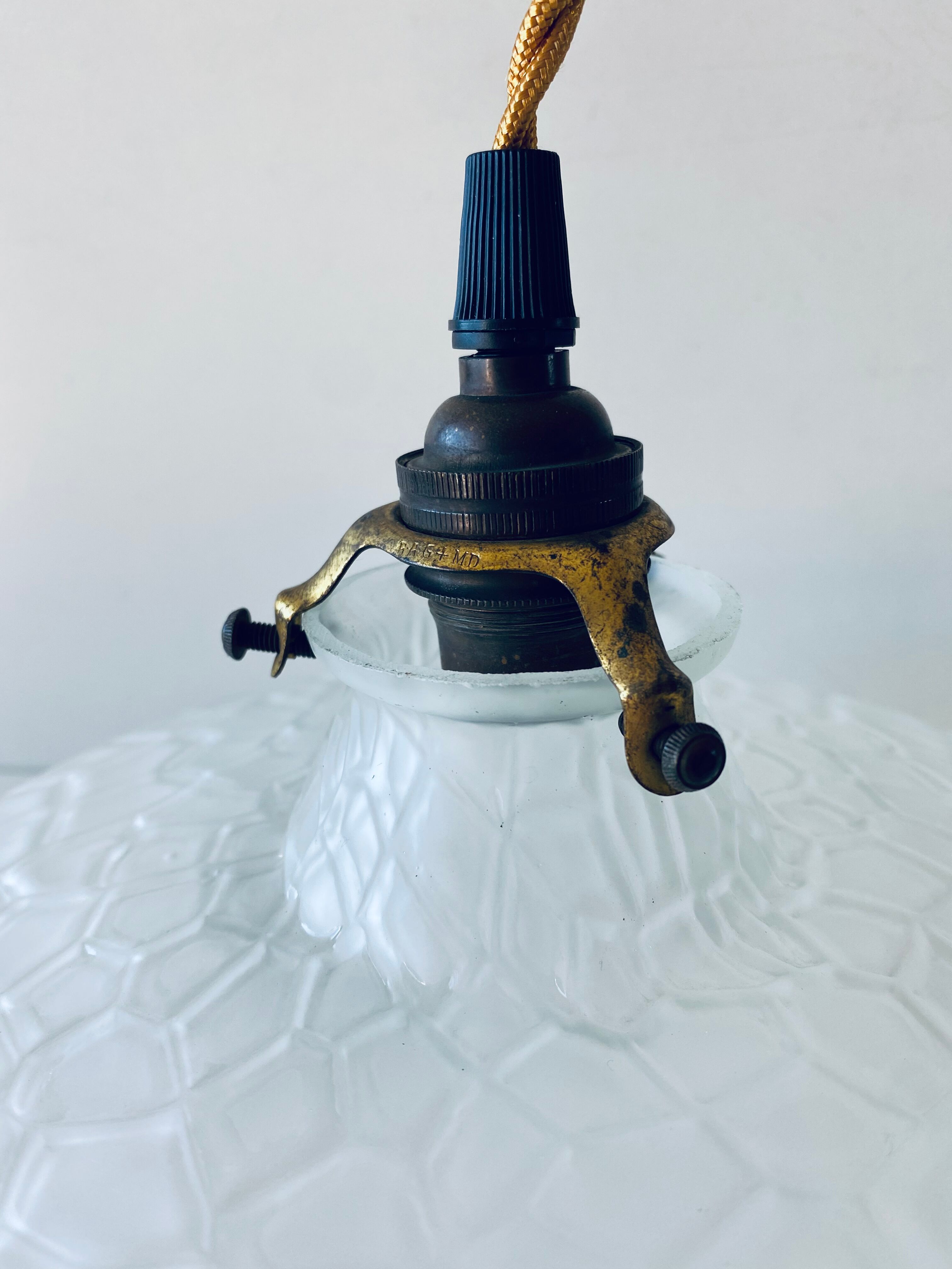 Vintage glass pendant light