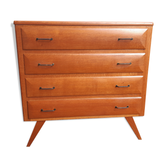 Vintage gilded oak chest of drawers