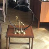 Danish candle holders set 5 design Freddie Anderson Golden brass