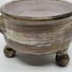 Jacques Pouchain tripod pocket emptier, Dieulefit workshop, French ceramics 1960