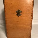 Wooden old organizer of vintage sheets