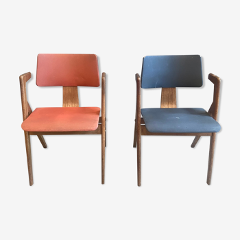 Lots deux chaises Hillestak par Lucienne & Robin Day 1950