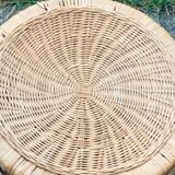 Side table in wicker rattan